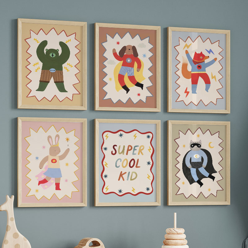 Baby Nursery Room - Funny Cartoon Super Cool Kid Nursery