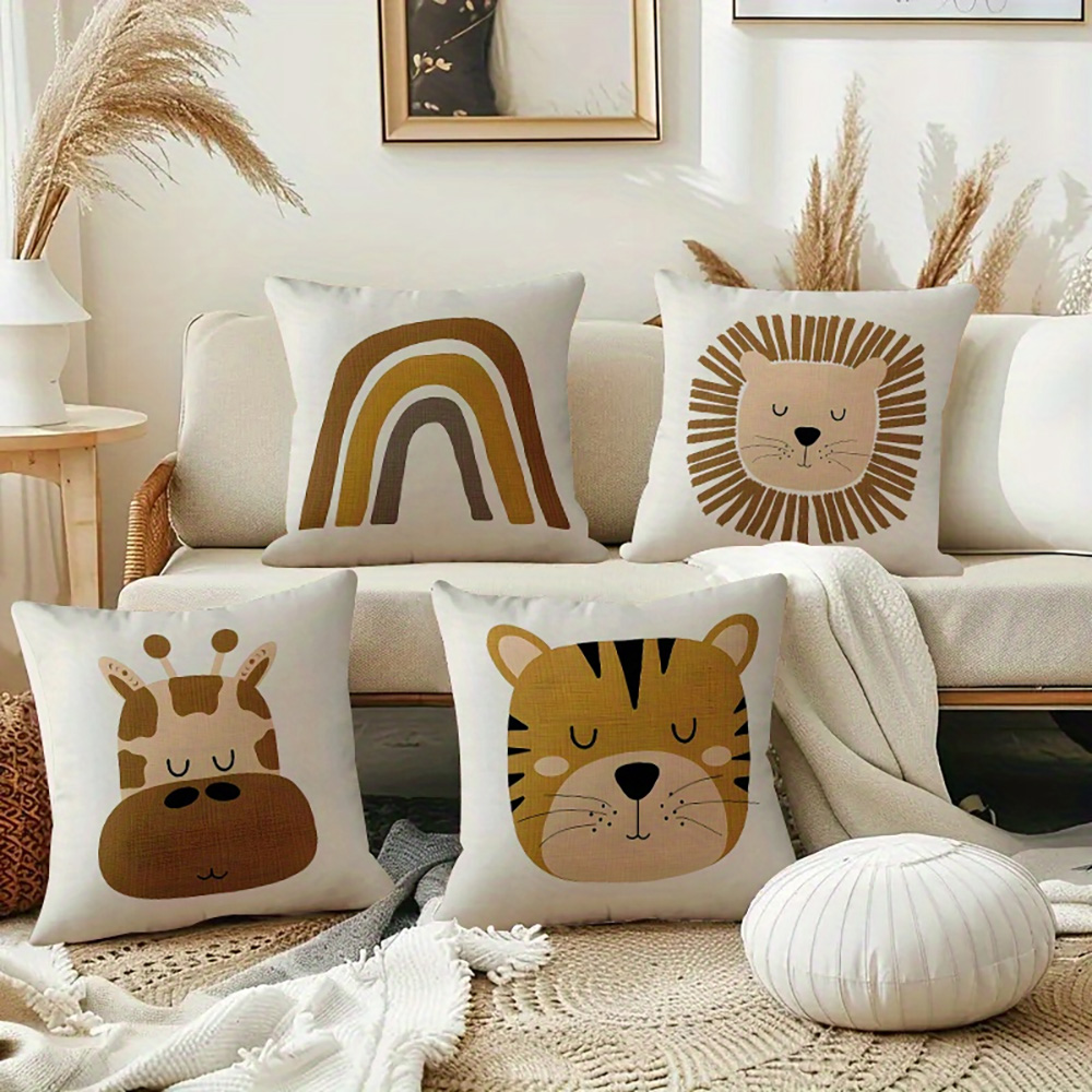1pc Boho Safari Animal Kids Th - đánh giá và giá Baby Nursery Cushion