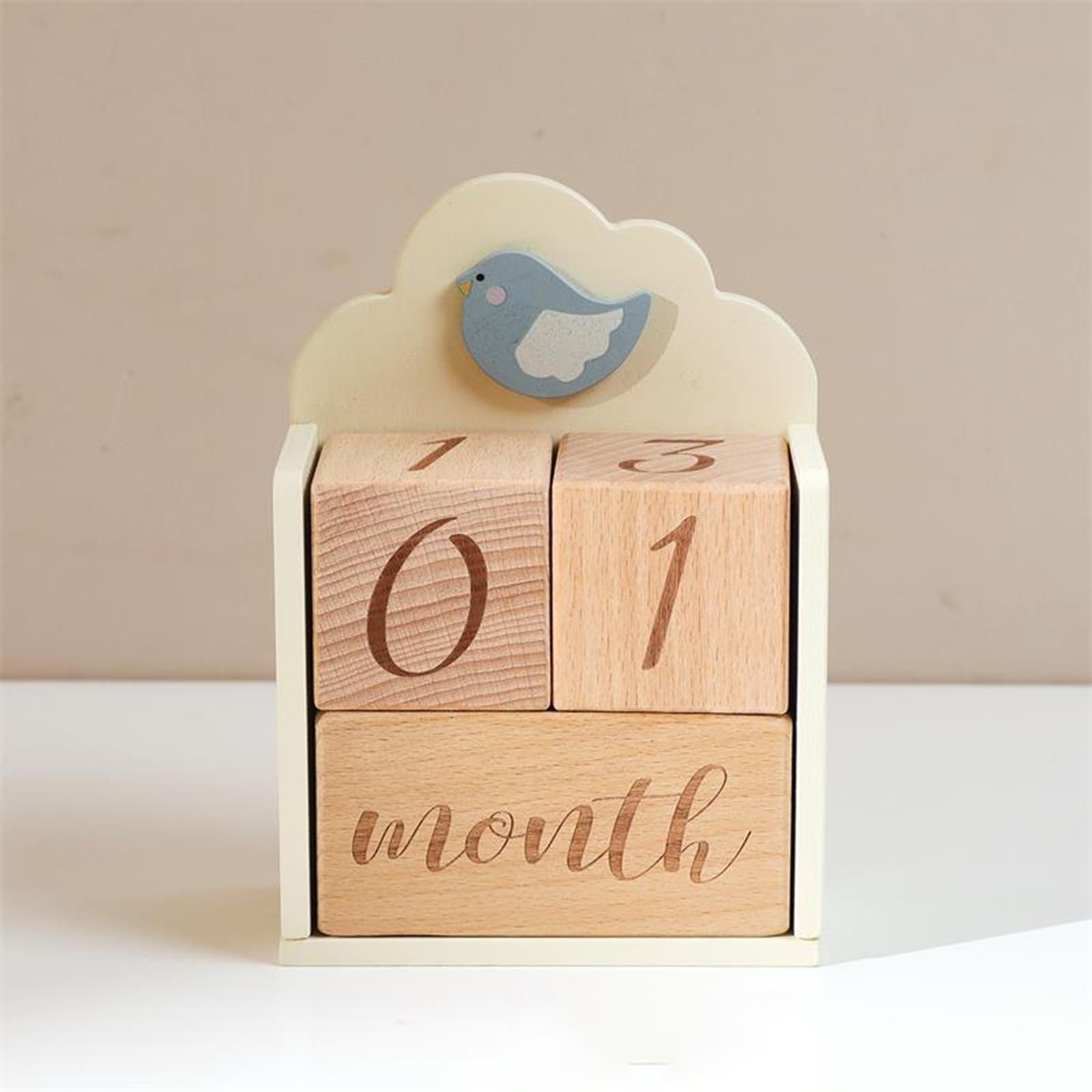 Wooden Baby Milestone Age Bloc - đánh giá và giá Baby Nursery Age