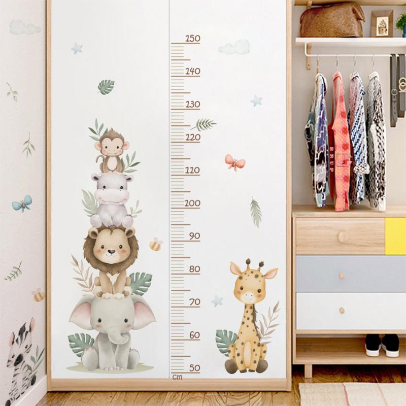 New Children's Growth Chart St - đánh giá và giá Baby Nursery Jungle Wallpaper