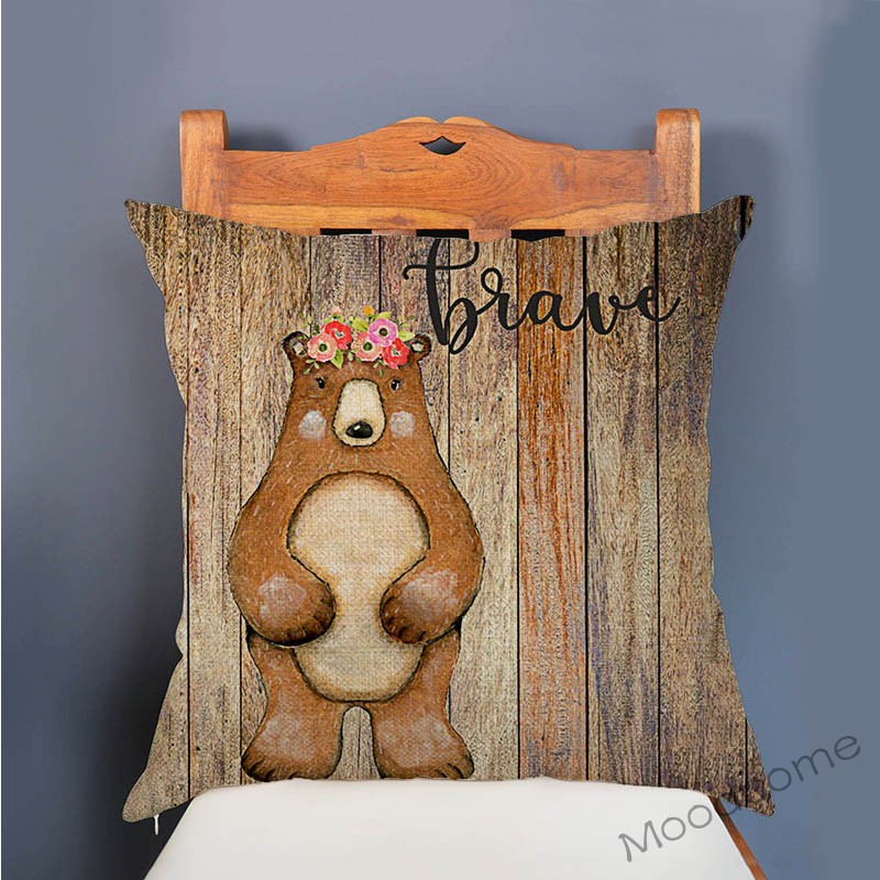 Cute Woodland Animals Wood Tex - đánh giá và giá Baby Nursery Cushion