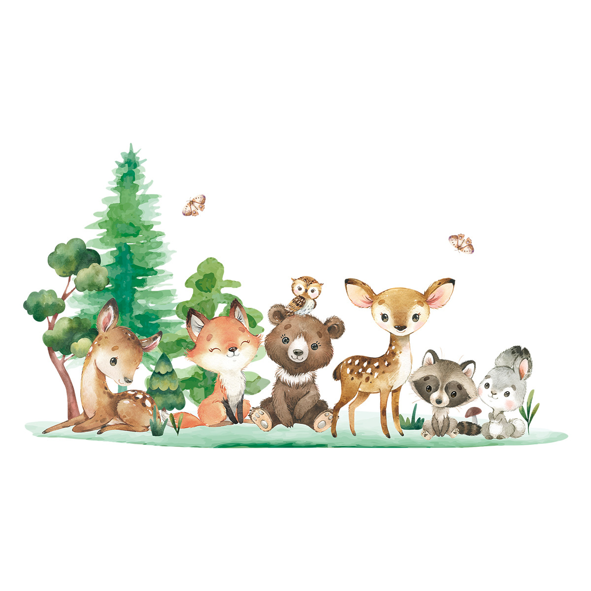 Forest Animals Theme Bear Deer - đánh giá và giá Baby Nursery Forest Theme