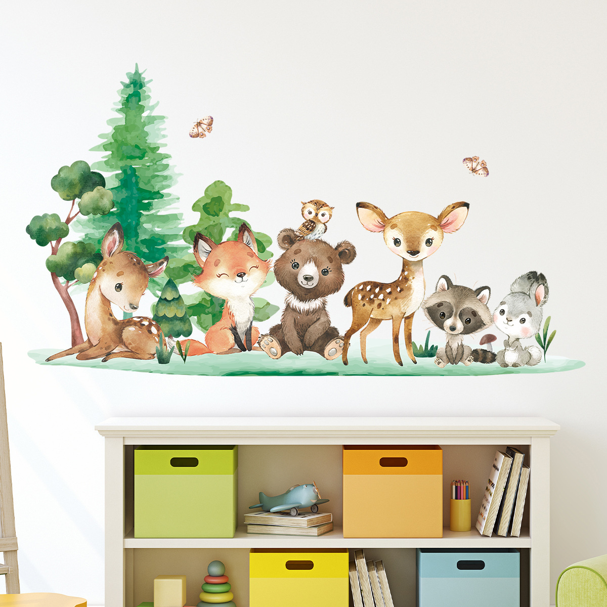 Forest Animals Theme Bear Deer - đánh giá và giá Baby Nursery Forest Theme