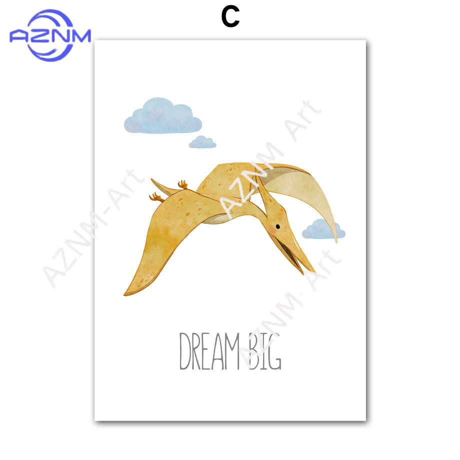 1PC/6PCS Dinosaur Inspirationa - đánh giá và giá Baby Nursery Quotes Wall Art