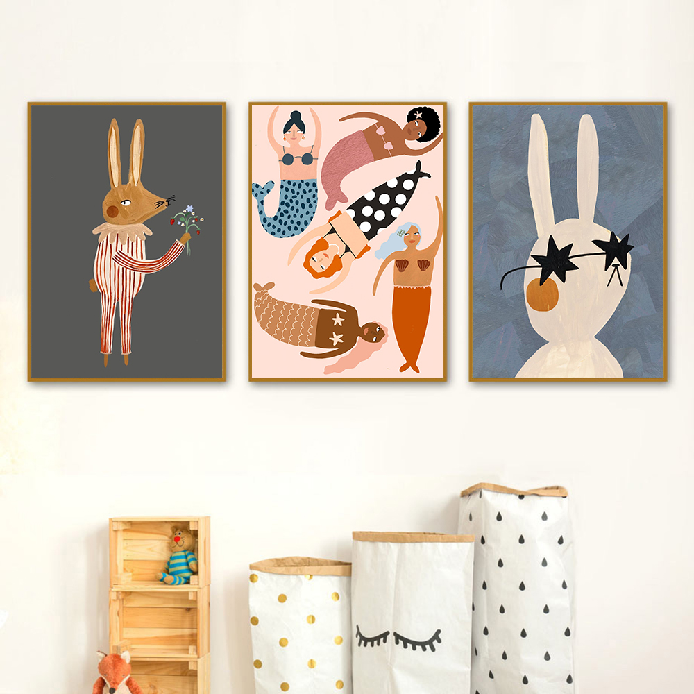 1PC Frameless Funny Cartoon Ra - đánh giá và giá Baby Nursery Quotes Wall Art