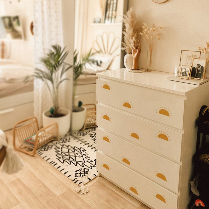 Boho Yellow Orange Half Sun Wa - đánh giá và giá Baby Nursery Yellow Walls