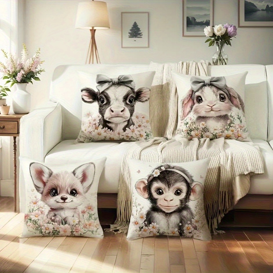 Cute Baby Farm Animal Throw Pi - đánh giá và giá Baby Nursery Cushion