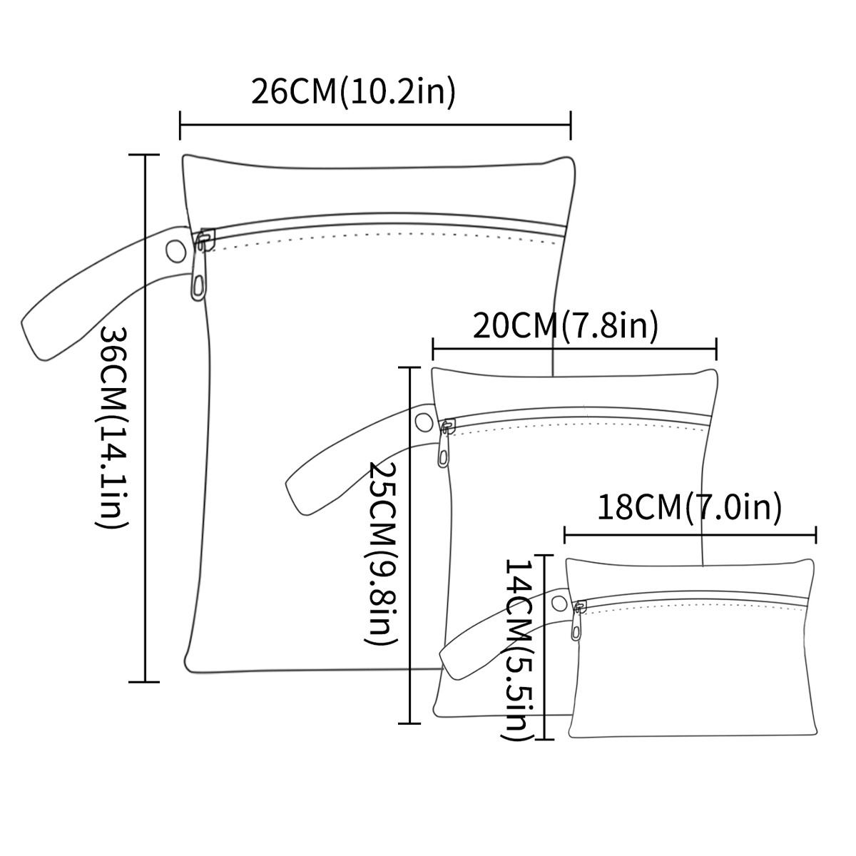 3Pcs/S Different Size Waterpro - đánh giá và giá Diaper Caddy Organizer