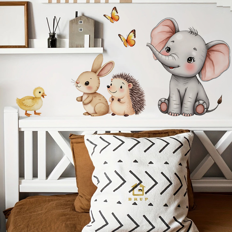 Cartoon Animal Wall Sticker -  - đánh giá và giá Baby Nursery Room