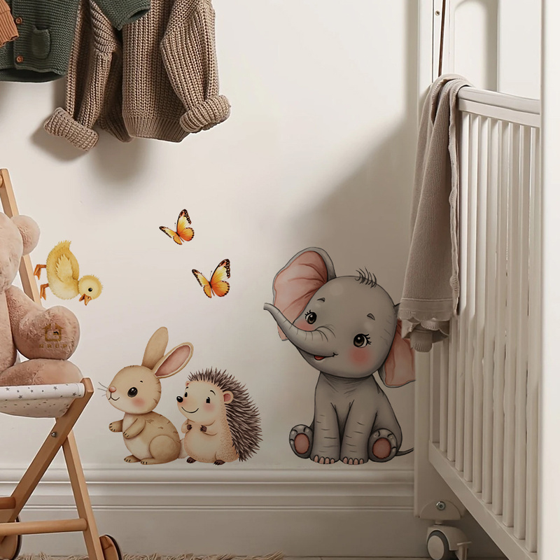 Cartoon Animal Wall Sticker -  - đánh giá và giá Baby Nursery Room