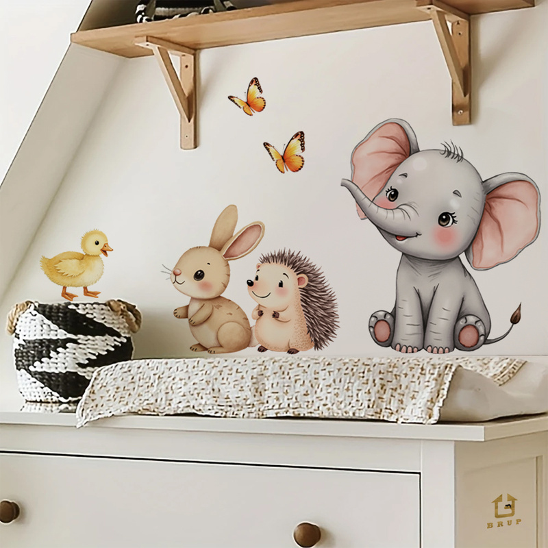 Cartoon Animal Wall Sticker -  - đánh giá và giá Baby Nursery Room