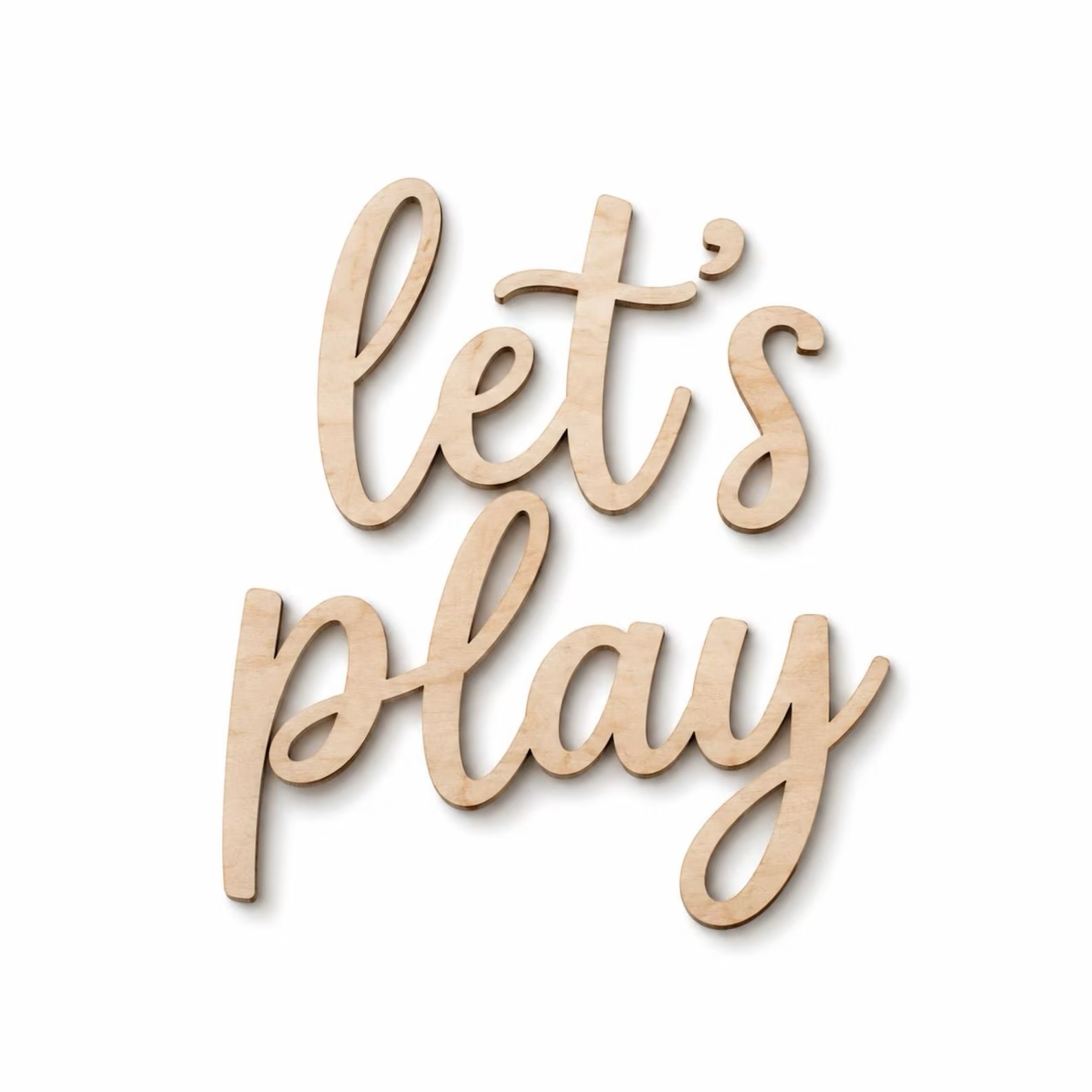 Let's Play Wooden Wall Sign, P - đánh giá và giá Baby Nursery Room