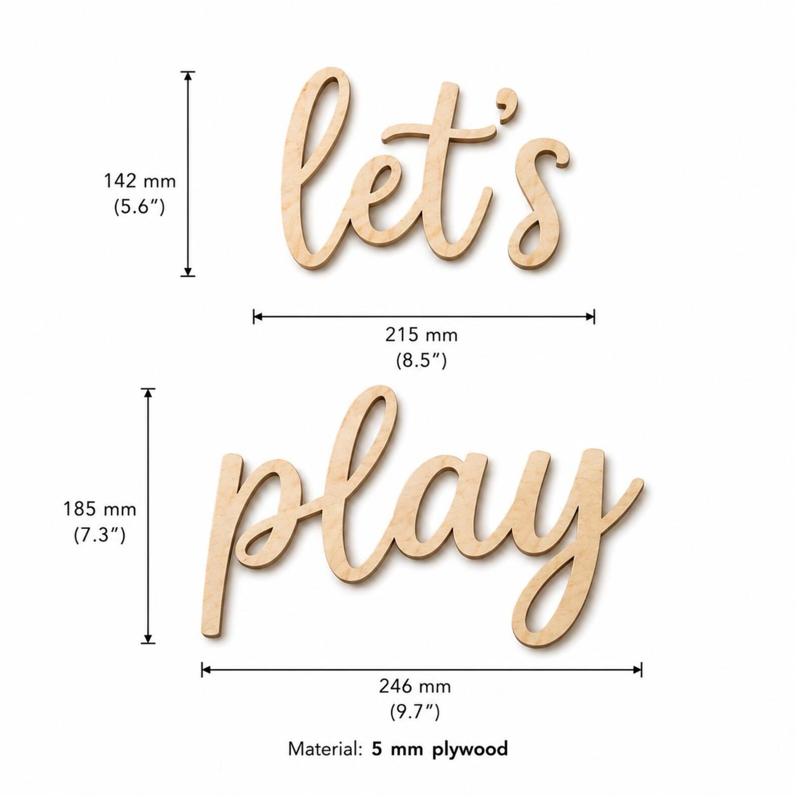 Let's Play Wooden Wall Sign, P - đánh giá và giá Baby Nursery Room