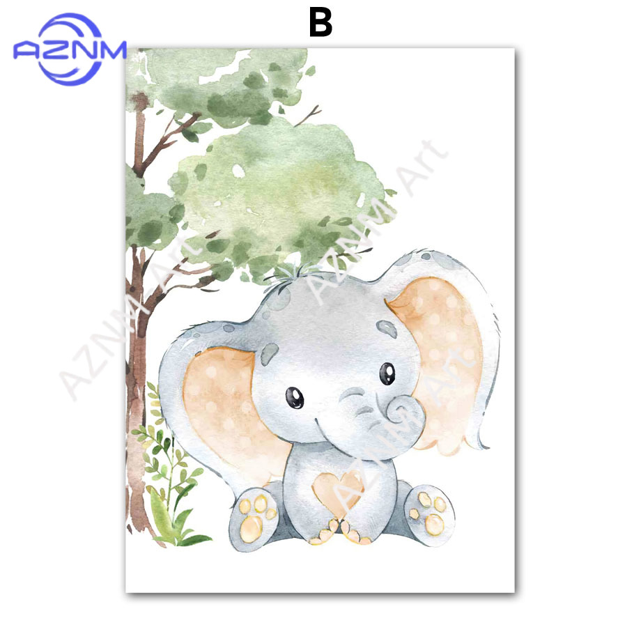 1/6pcs Watercolor Animal Nurse - đánh giá và giá Baby Nursery Room