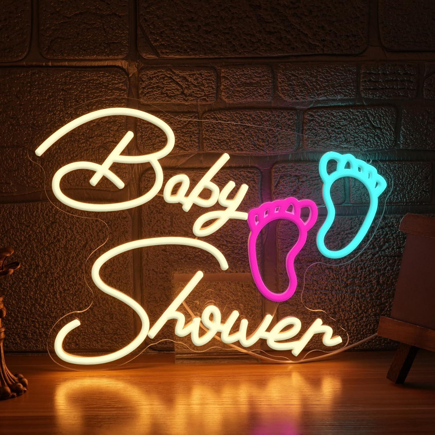 Baby Shower Neon Sign USB Dimm - đánh giá và giá Baby Nursery Wall Lights