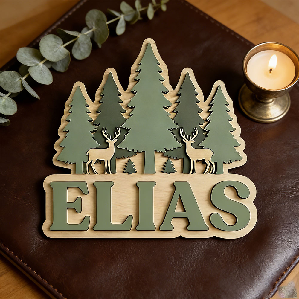 Forest Deer Pine Tree Themed C - đánh giá và giá Baby Nursery Forest Theme