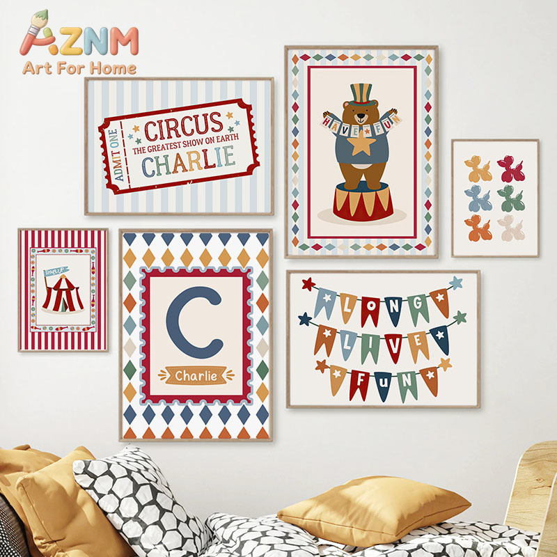 Circus Bear Magician Dog Quote - đánh giá và giá Baby Nursery Room