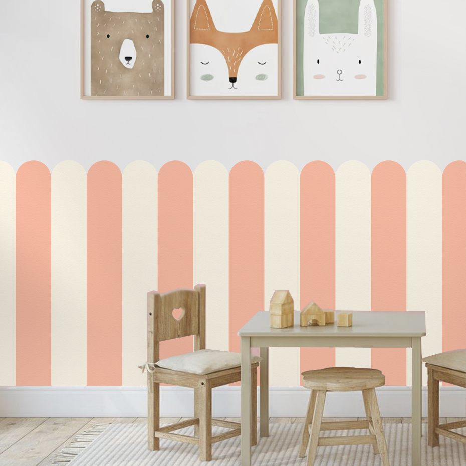 Multicolor Vertical Striped Ar - đánh giá và giá Baby Nursery Room
