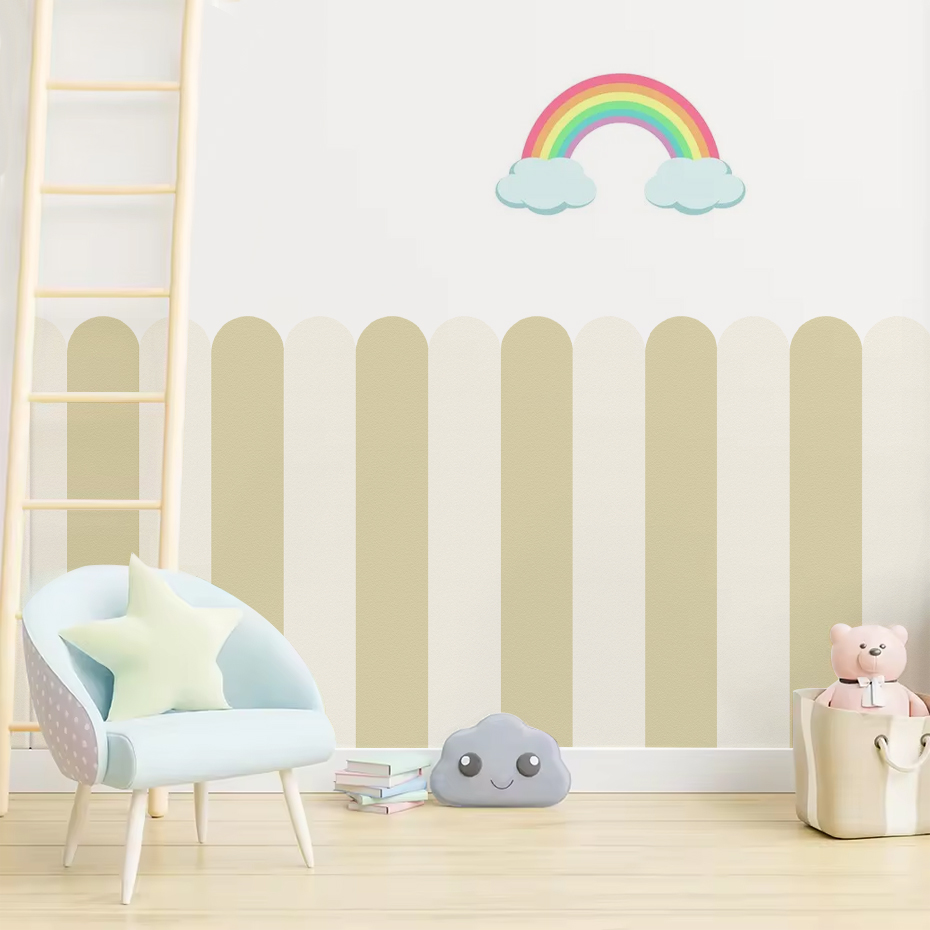 Multicolor Vertical Striped Ar - đánh giá và giá Baby Nursery Room