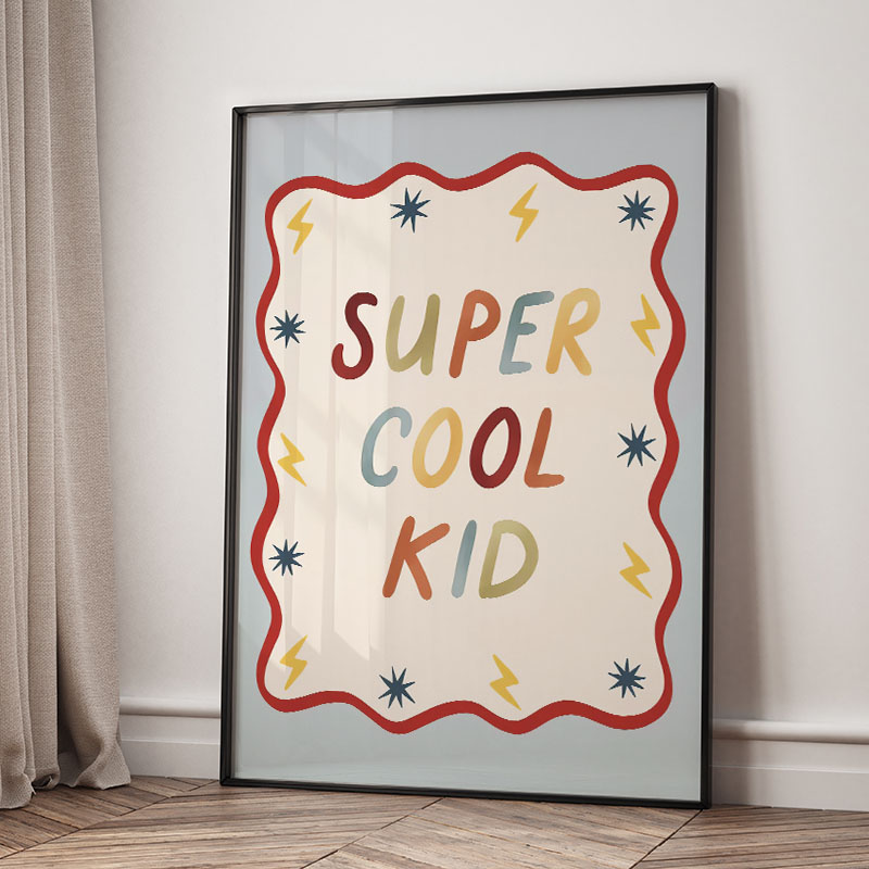 Funny Cartoon Super Cool Kid N - đánh giá và giá Baby Nursery Room