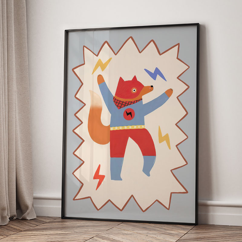 Funny Cartoon Super Cool Kid N - đánh giá và giá Baby Nursery Room